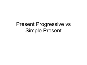 Present Progressive vs Simple Present