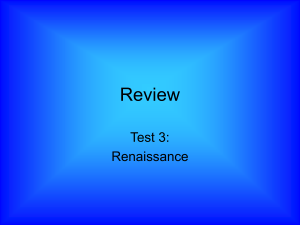 Test 3 Study Guide Renaissance