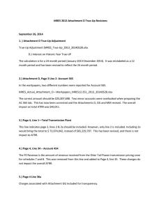 Summary of Changes to 2013 True-up noted in revised files 20140926
