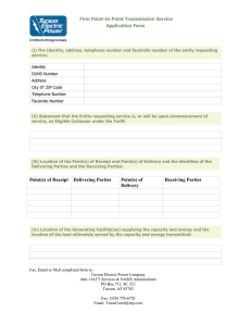 Firm Point-to-Point Transmission Service Application Form
