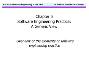 Chapter 5 Software Engineering Practice: A Generic View