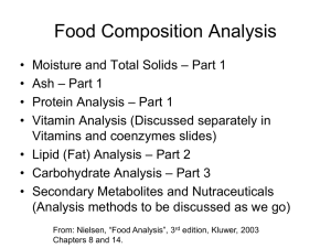 Food Composition Analysis