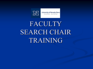 Search Chair Training Powerpoint