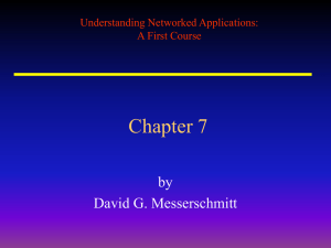 Chapter 7 by David G. Messerschmitt Understanding Networked Applications: