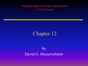Chapter 12 by David G. Messerschmitt Understanding Networked Applications: