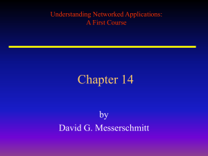 Chapter 14 by David G. Messerschmitt Understanding Networked Applications: