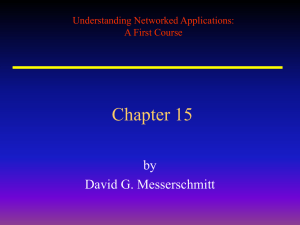 Chapter 15 by David G. Messerschmitt Understanding Networked Applications: