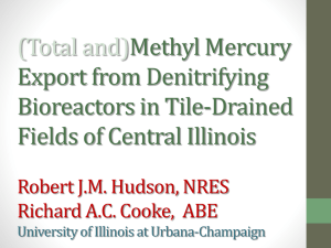 (Total and) Methyl Mercury Export from Denitrifying Bioreactors in Tile-Drained