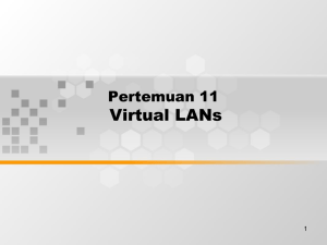 Virtual LANs Pertemuan 11 1