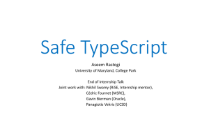 Safe TypeScript Aseem Rastogi