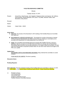FACILITIES RESOURCE COMMITTEE  Minutes Tuesday January 13, 2015