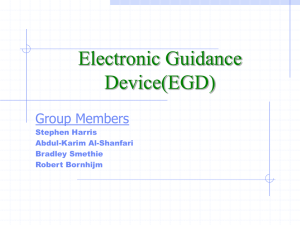 Electronic Guidance Device(EGD) Group Members Stephen Harris