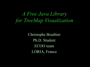 A Free Java Library for TreeMap Visualization Christophe Bouthier Ph.D. Student