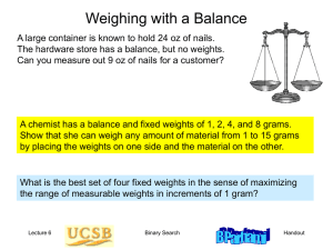 Weighing with a Balance