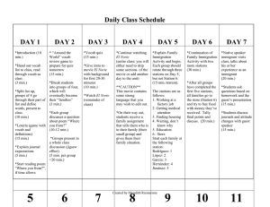 Daily Class Schedule