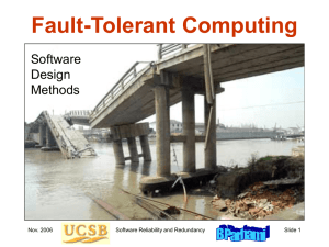 Fault-Tolerant Computing Software Design Methods