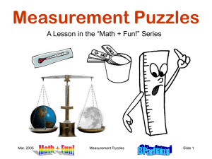 Measurement Puzzles