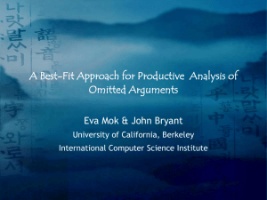 A Best-Fit Approach for Productive  Analysis of Omitted Arguments