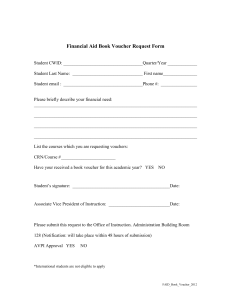 Financial Aid Book Voucher Request Form