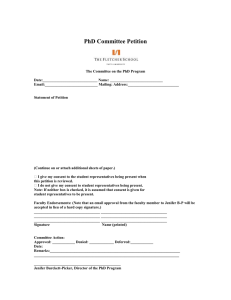 PhD Committee Petition