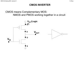 CMOS INVERTER V CMOS means Complementary MOS: