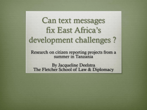 Can text messages fix East Africa’s development challenges ?