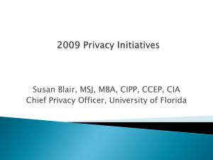 Privacy Initiatives