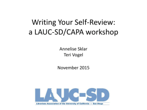 Writing Your Self-Review
