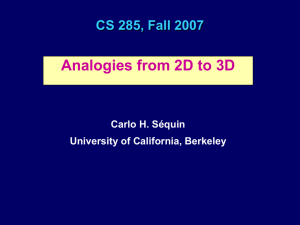 Analogies from 2D to 3D
