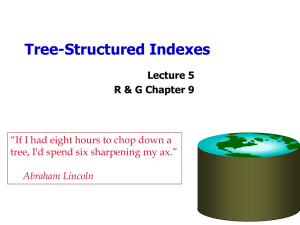 Tree-Structured Indexes Lecture 5 R &amp; G Chapter 9
