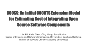 COOSS: An initial COCOTS Extension Model for Estimating Cost of Integrating Open Source Software Components