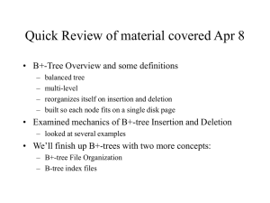 Quick Review of material covered Apr 8