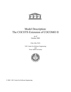 COCOTS Model Description (MS Word)