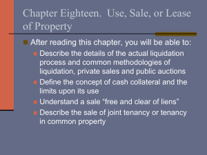 Chapter Eighteen.  Use, Sale, or Lease of Property