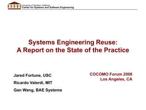 Systems Engineering Reuse: A Report on the State of the Practice
