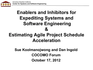 Enablers and Inhibitors for Expediting Systems and Software Engineering &amp;