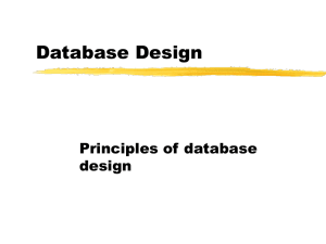 Design Issues for Relational Databases 02/23/00