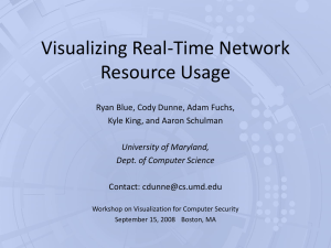 Visualizing Real-Time Network Resource Usage Ryan Blue, Cody Dunne, Adam Fuchs,