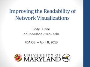 Improving the Readability of Network Visualizations Cody Dunne