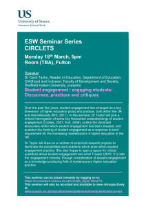ESW Seminar Series CIRCLETS  Monday 18