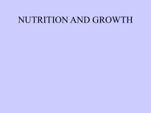 Nutrition and Growth Lecture