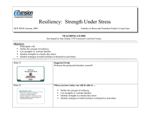 Family Resiliency Teaching Unit