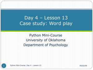 Lesson 13 - Case study: Word play