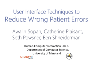 Awalin Sopan, Catherine Plaisant, Seth Powsner, Ben Shneiderman Human-Computer Interaction Lab &amp;