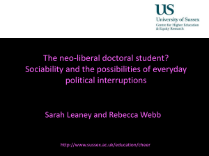 The neoliberal doctoral student: LEANEY WEBB [PPT 906.50KB]