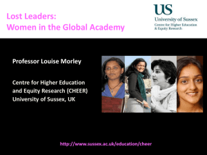 Lost Leaders: Women in the Global Academy [PPTX 2.17MB]