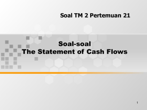 Soal-soal The Statement of Cash Flows Soal TM 2 Pertemuan 21 1