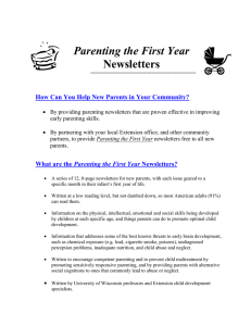 Parenting the First Year Newsletters