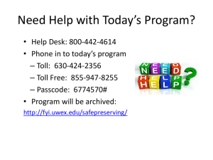 Need Help with Today’s Program?