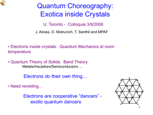 Quantum Choreography: Exotica inside Crystals